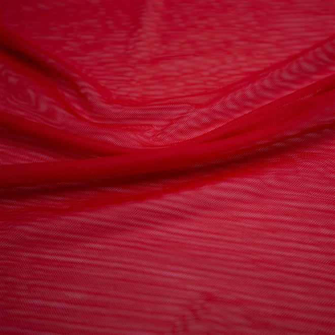 Tecido tule encorpado poliamida vermelho