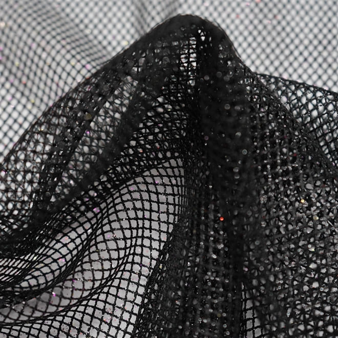 Tecido tela com glitter preto Maximus - Main Image