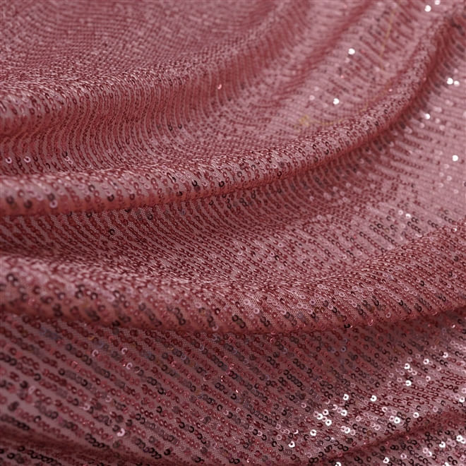 Tecido tule bordado paetê rosê