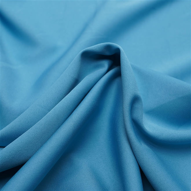 Tecido crepe alfaiataria leve azul claro