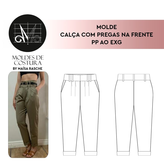 Molde Tecido Para CalÇa Social Feminina Molde Calça Social