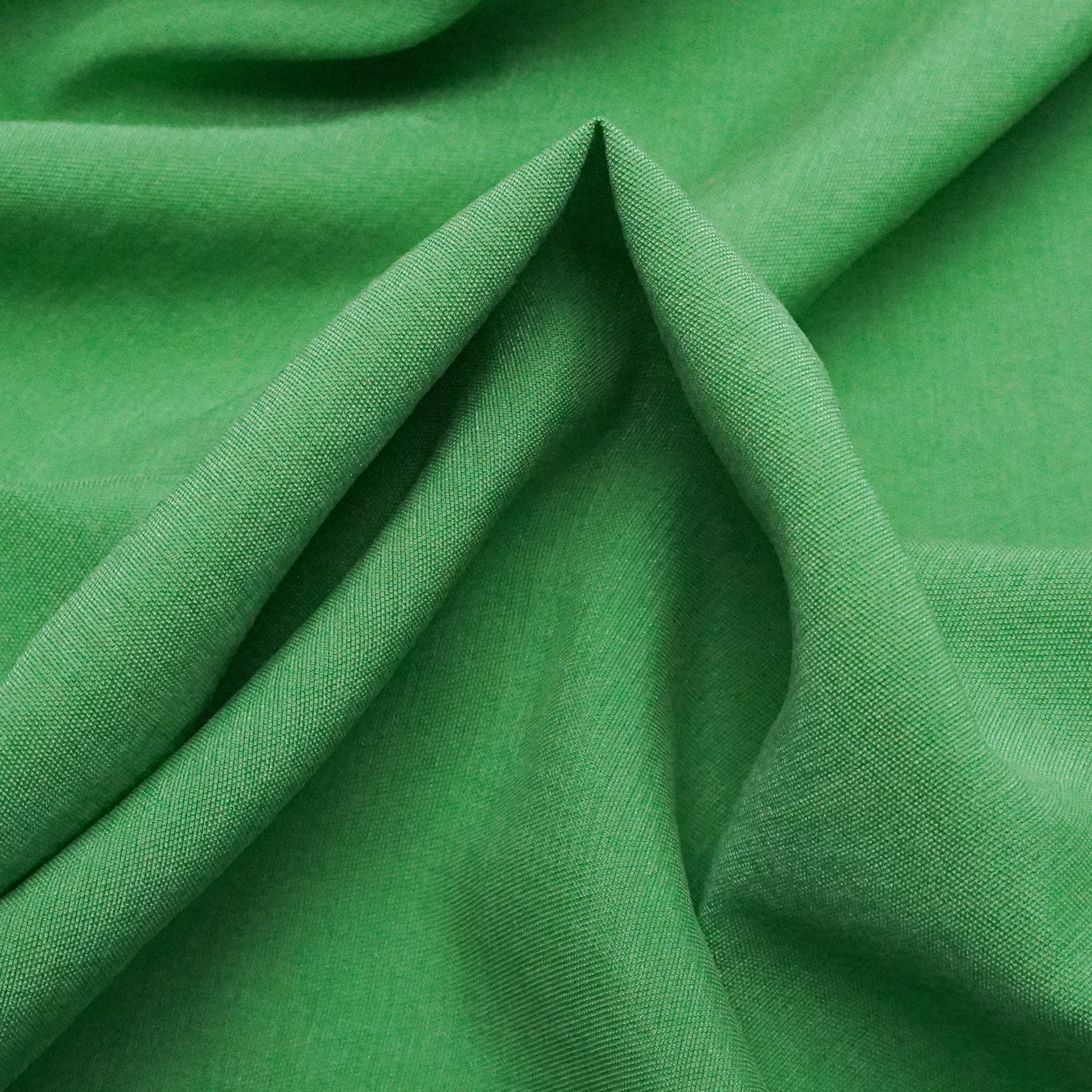 Tecido poliviscose acetinada verde bandeira