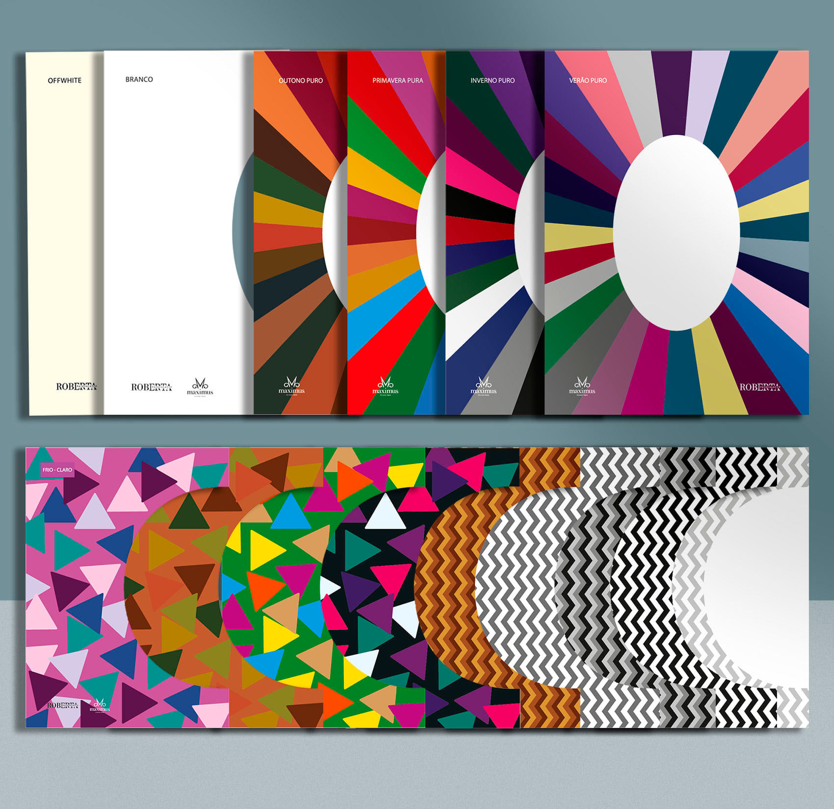 Cards de coloração (Cartela cores) para profissionais da moda by Roberta Pasqualato
