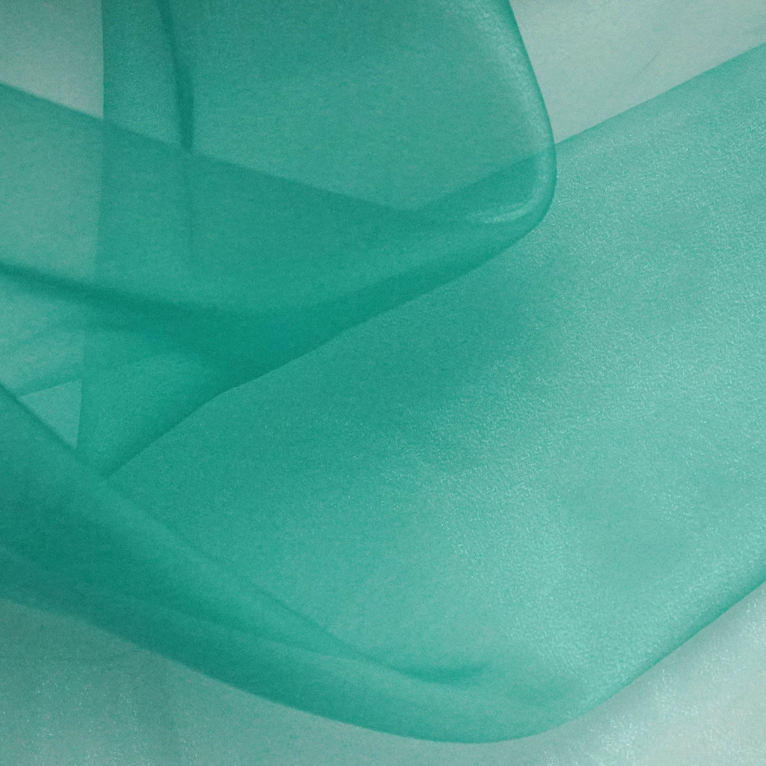 Tecido organza cristal verde turquesa