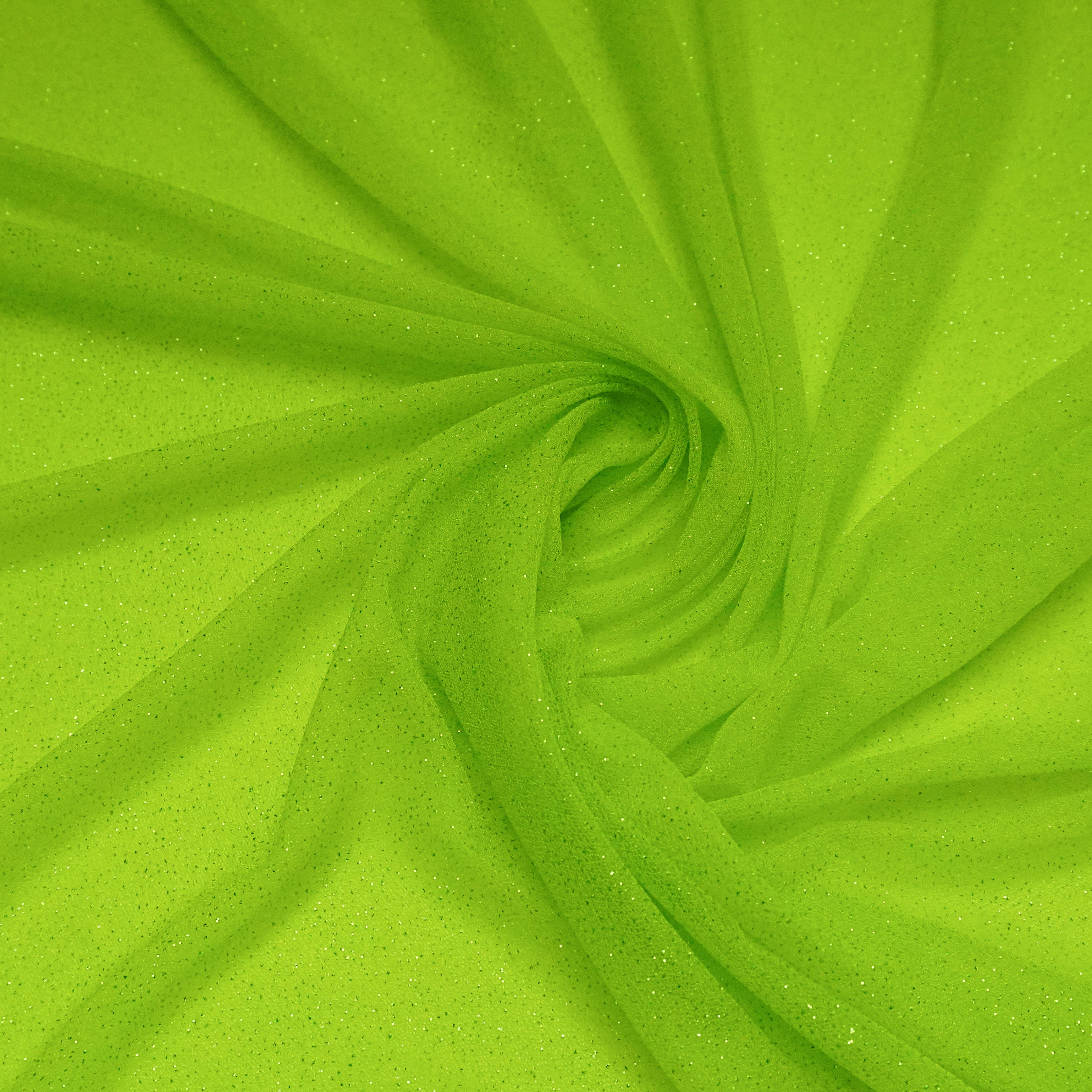 Tecido tule leve com glitter verde lima