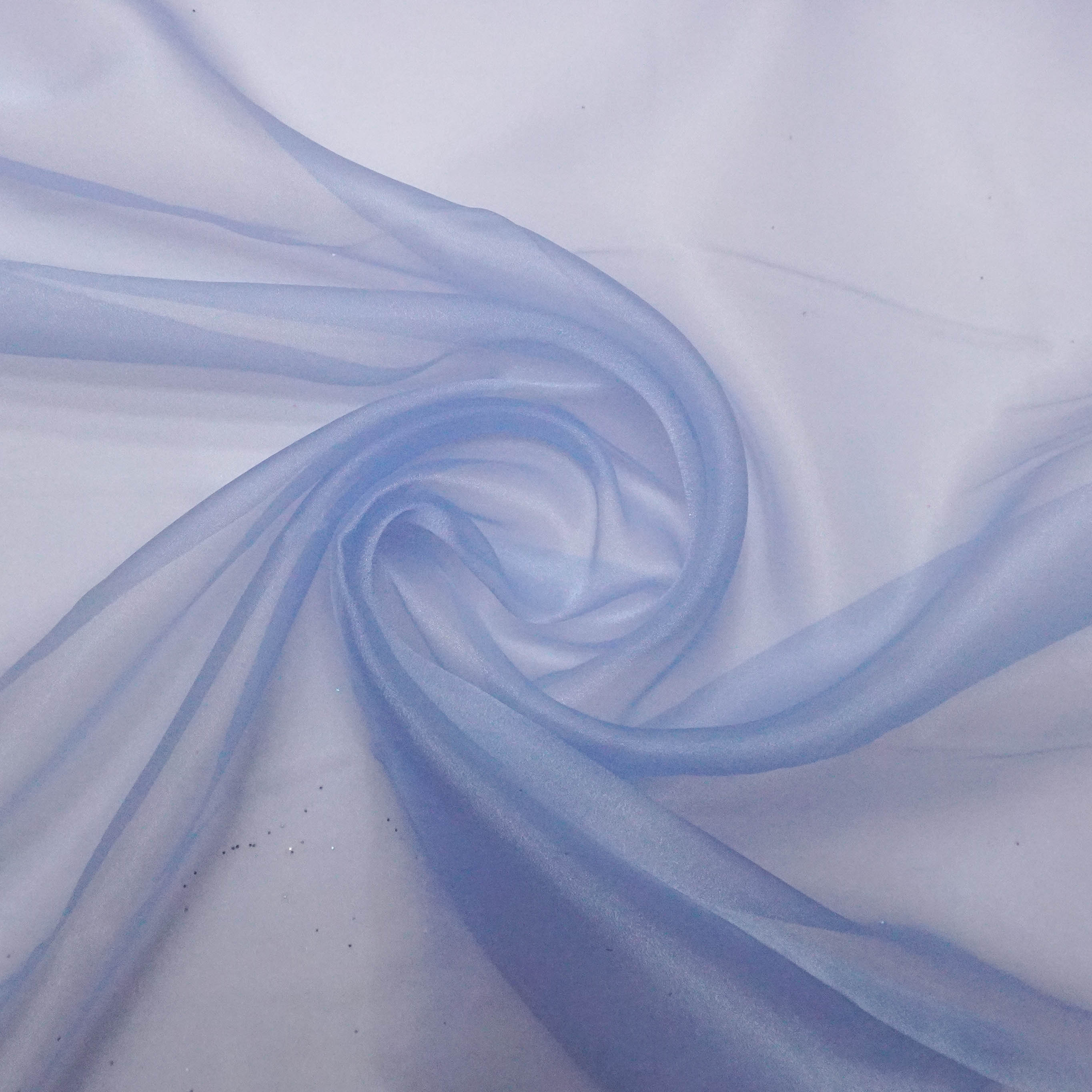 Tecido organza cristal azul serenity