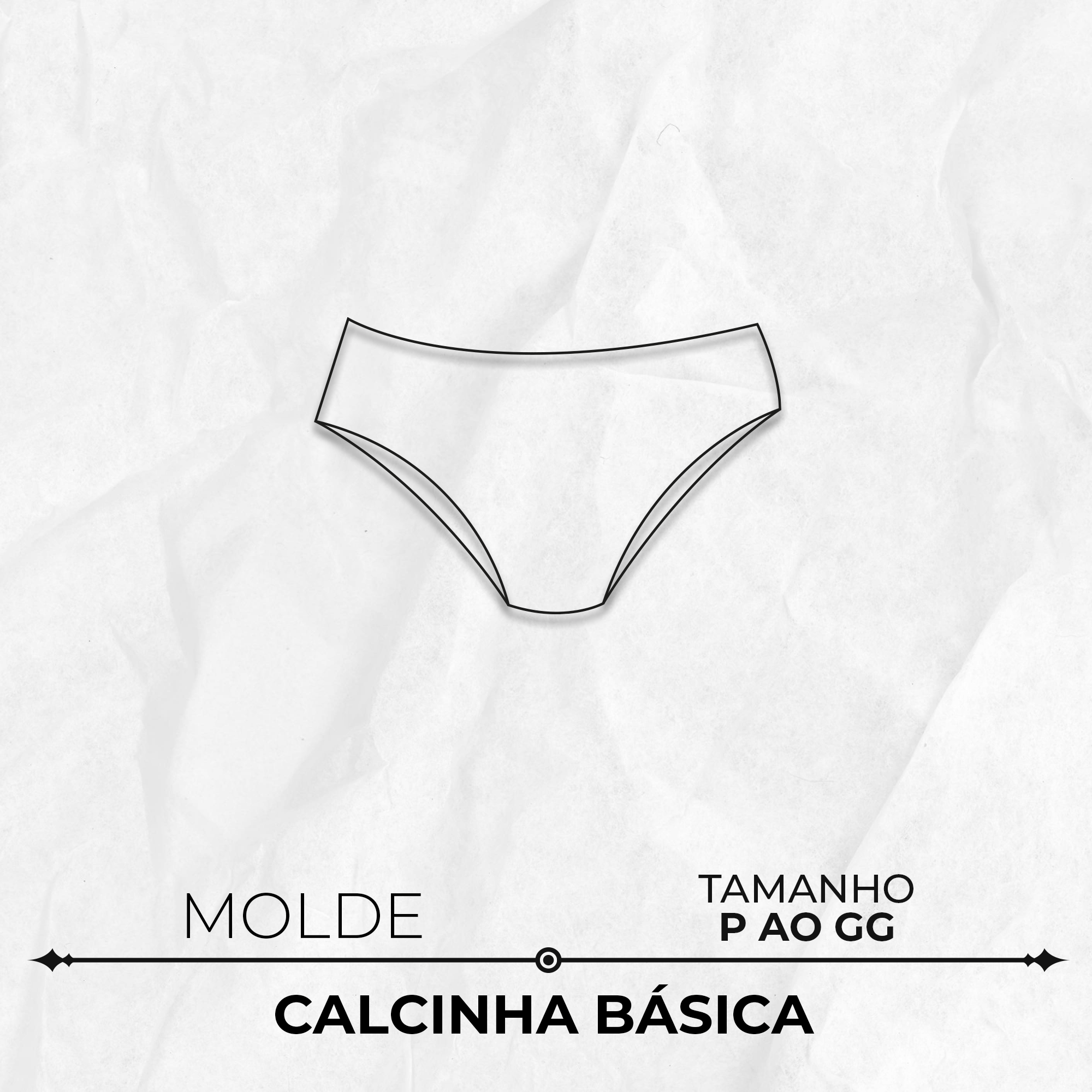 Molde lingerie calcinha básica by Marlene Mukai