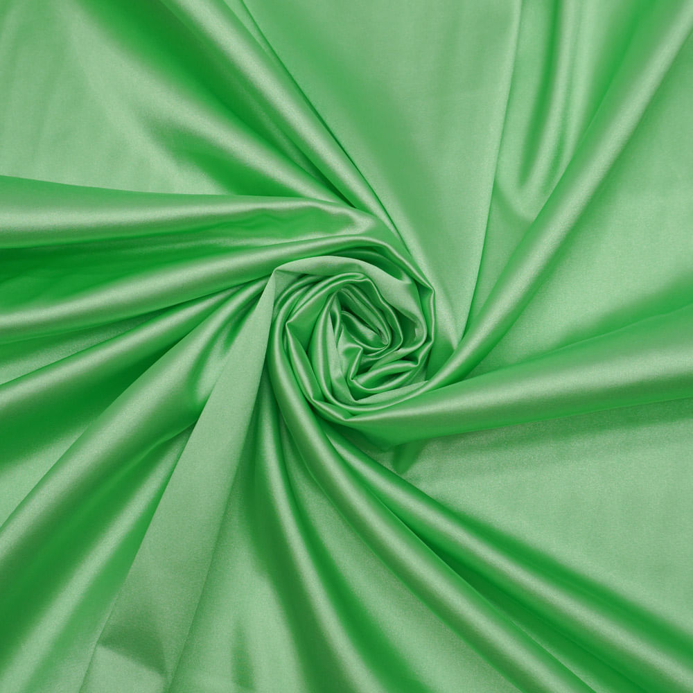 Tecido cetim toque de seda com elastano verde claro