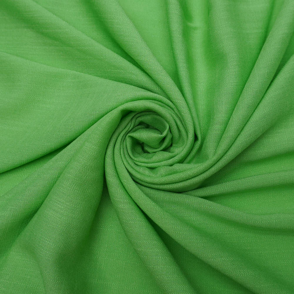 Tecido viscose rústica com elastano verde