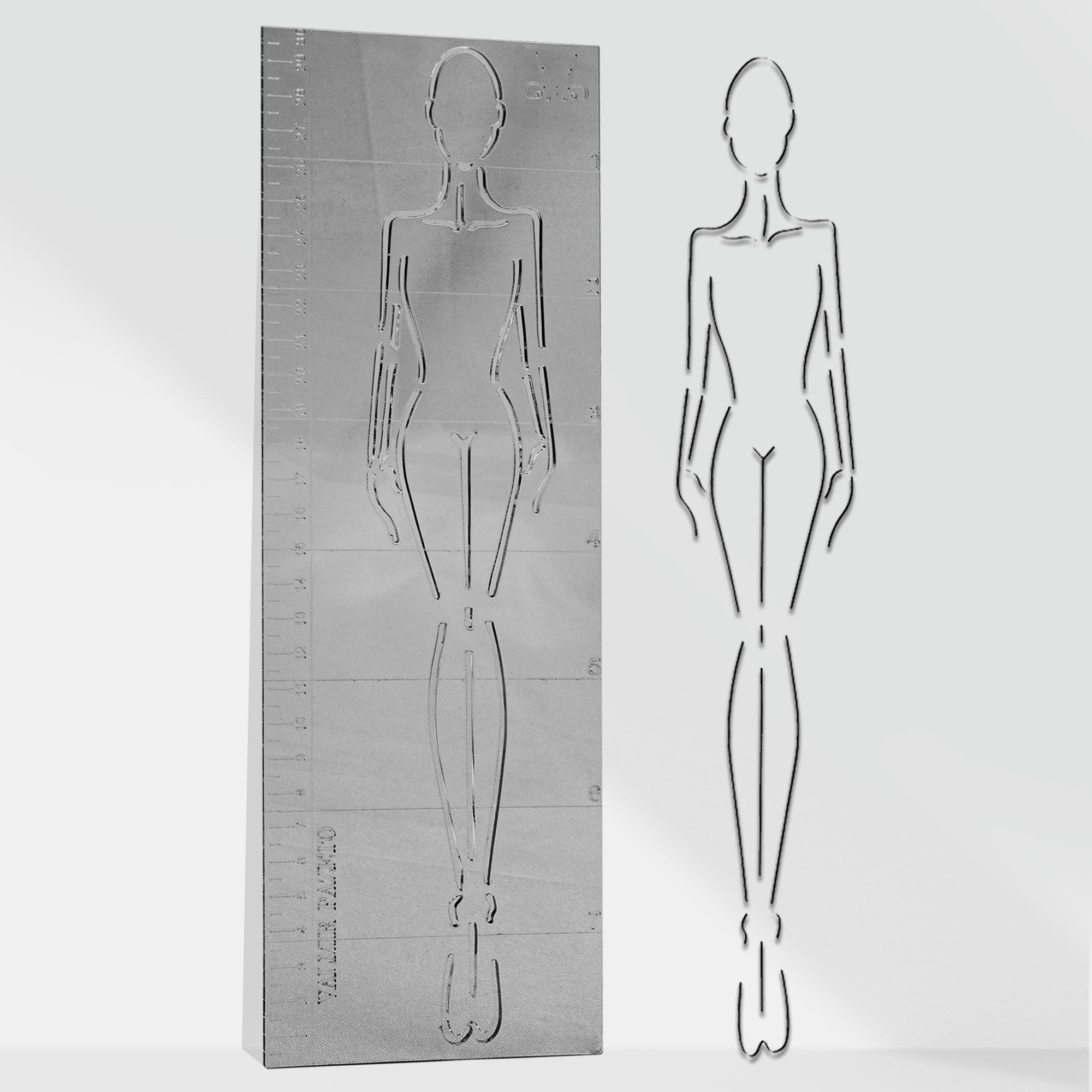 Réguas Croqui Desenho De Moda Kit Com 3 Unidades Corpo Feminino Articulado By Valmir Pazeto