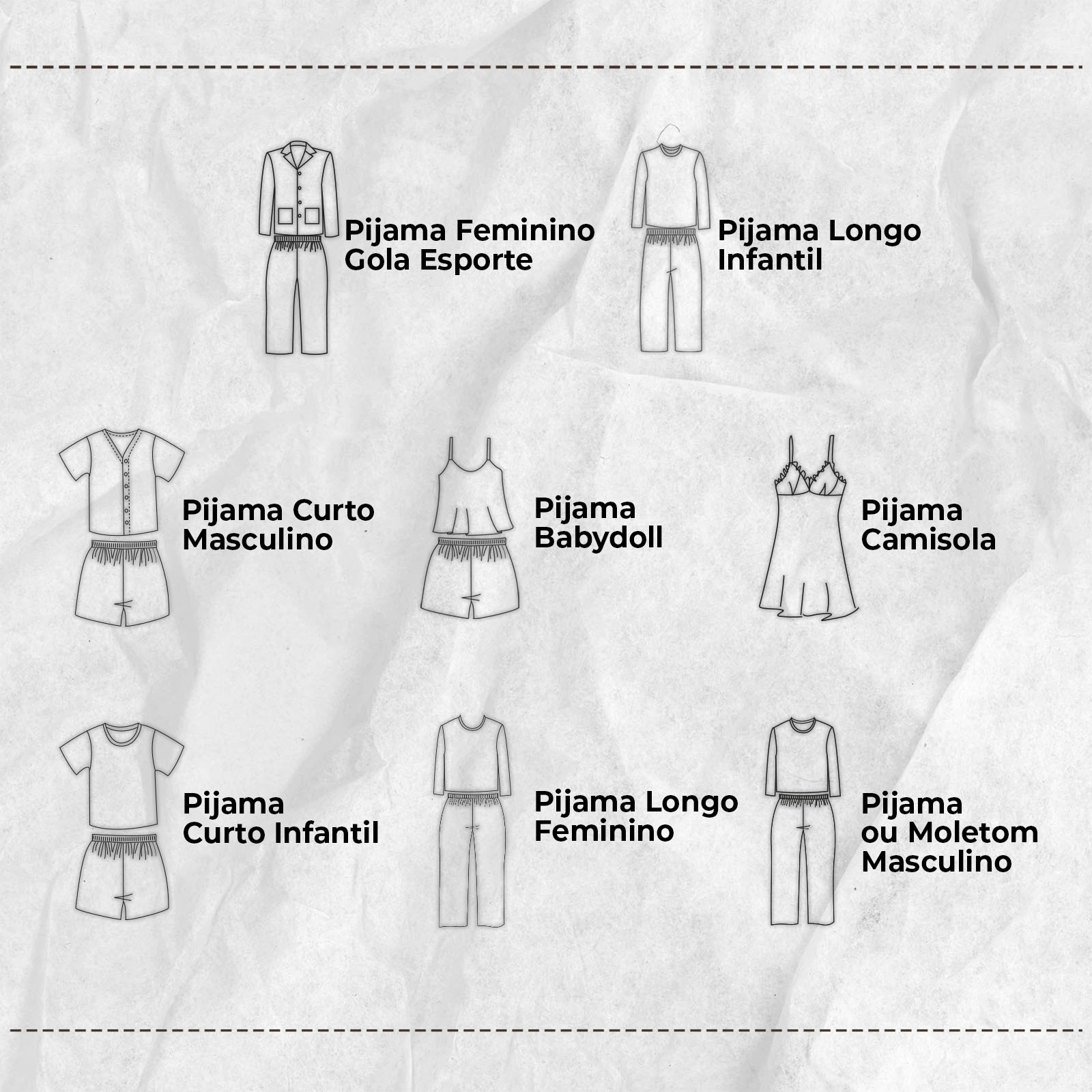 Kit moldes de costura pijama By Marlene Mukai Maximus