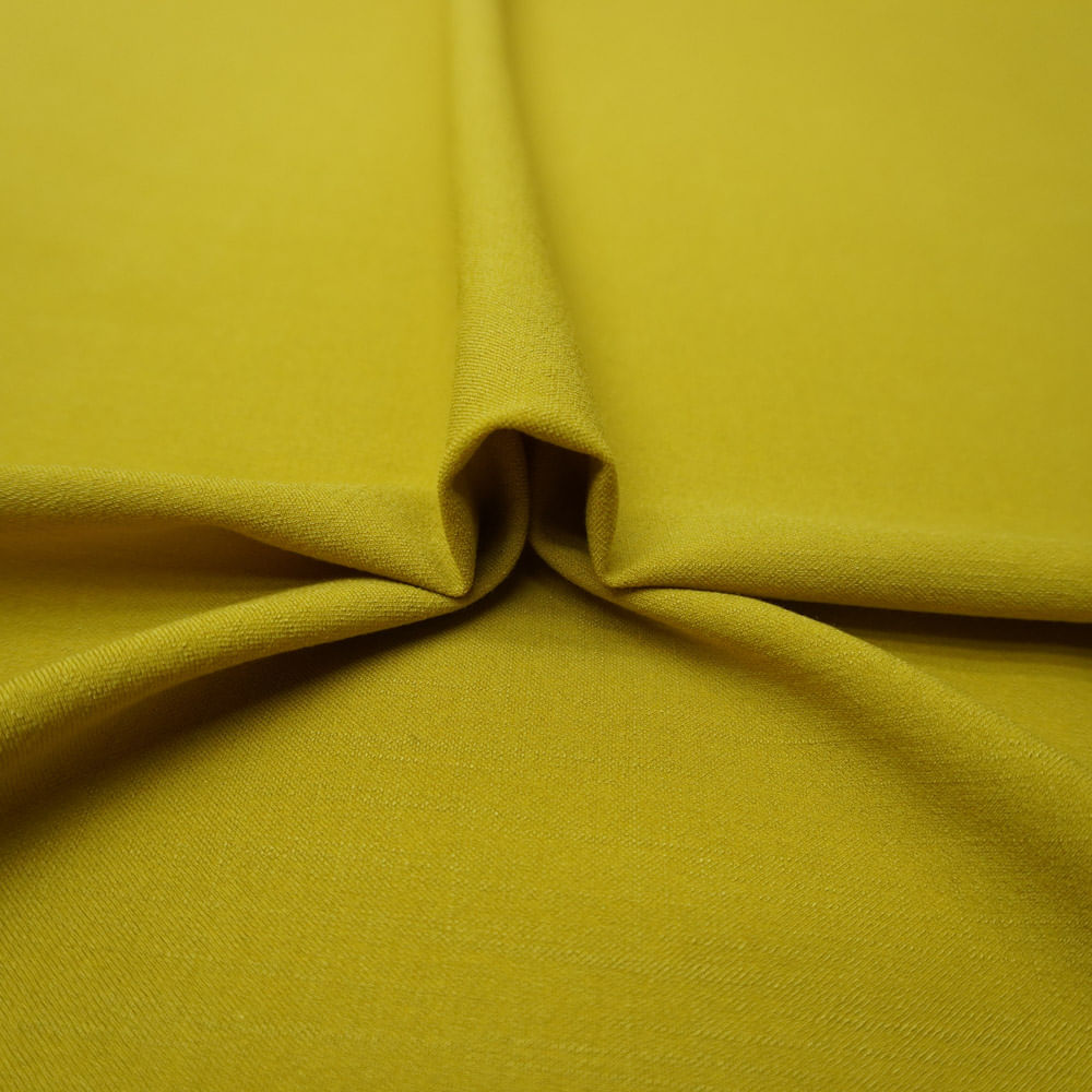 Tecido alfaiataria texturizada com elastano mostarda
