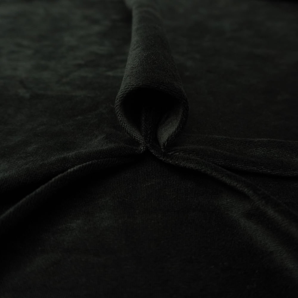 Tecido plush preto (outono/inverno)