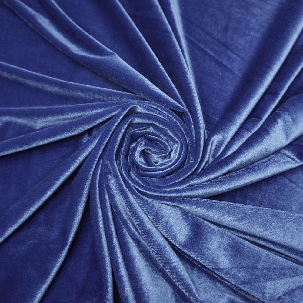 Tecido veludo alemão azul cobalto (outono/inverno)