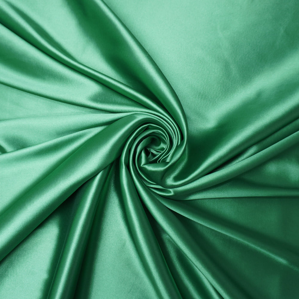 Tecido cetim com elastano verde bandeira