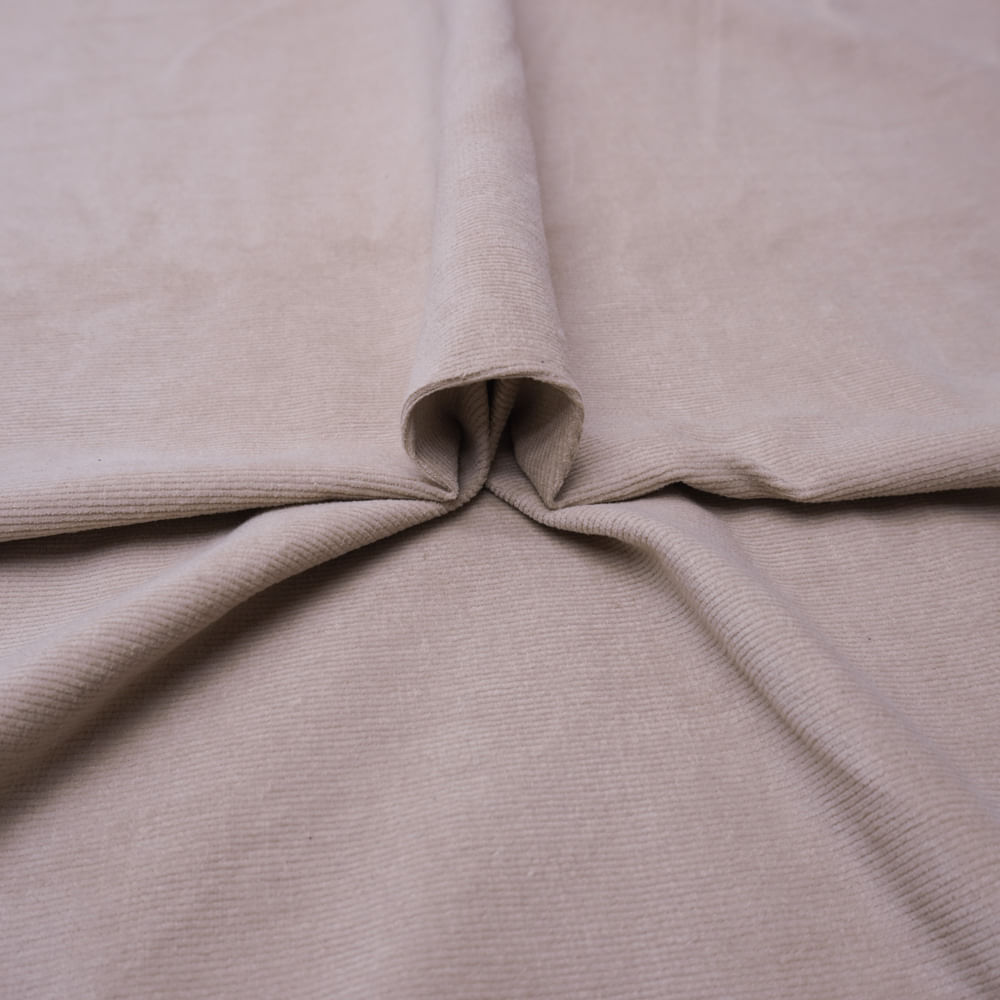 Tecido veludo cotelê com elastano nude (outono/inverno)