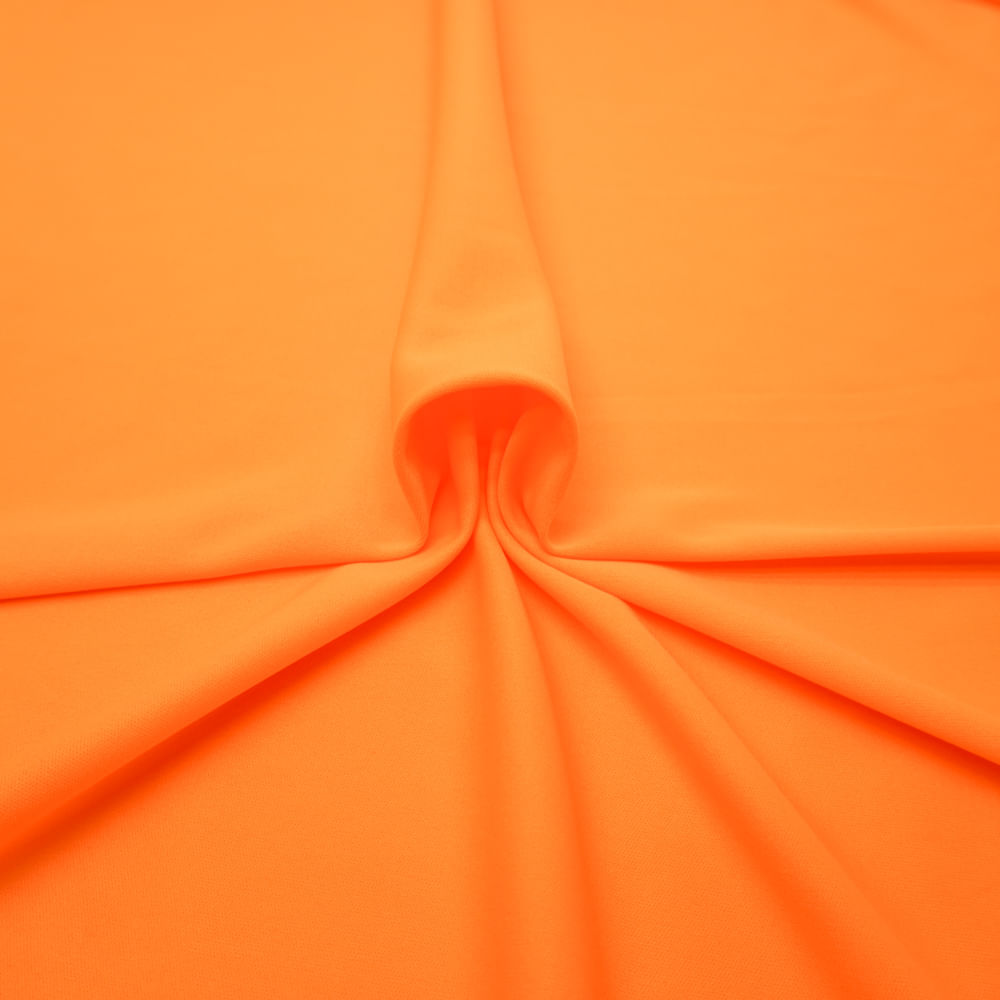 Tecido malha helanca laranja neon