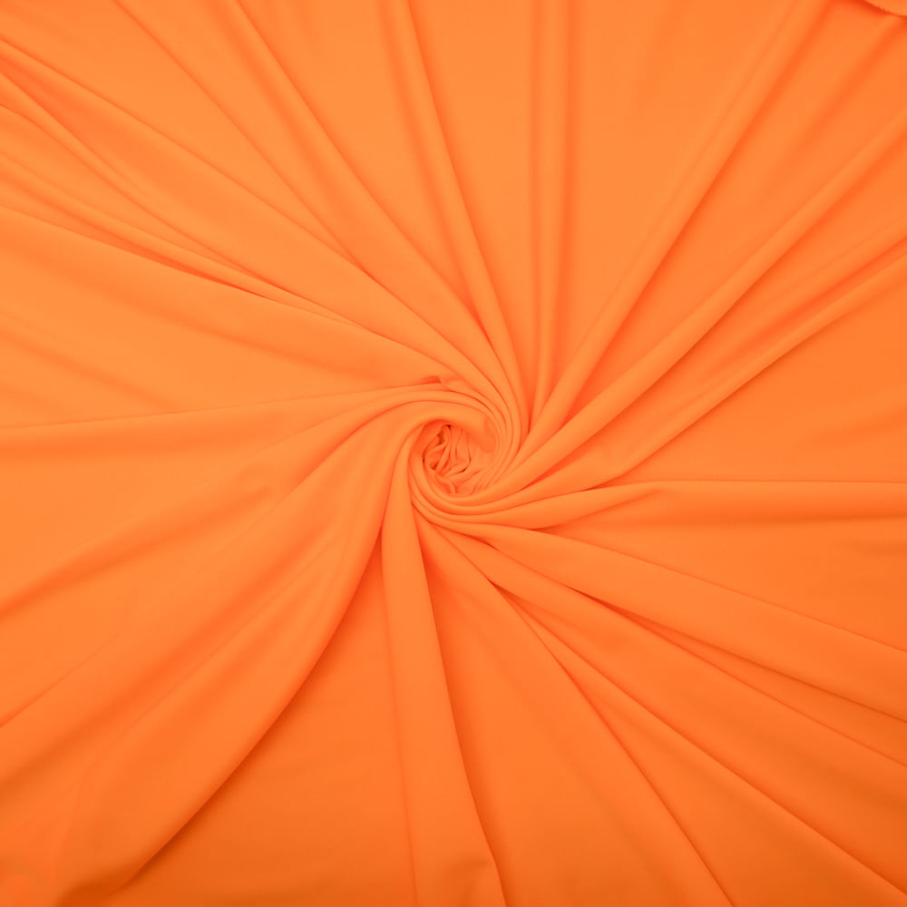 Tecido malha helanca laranja neon