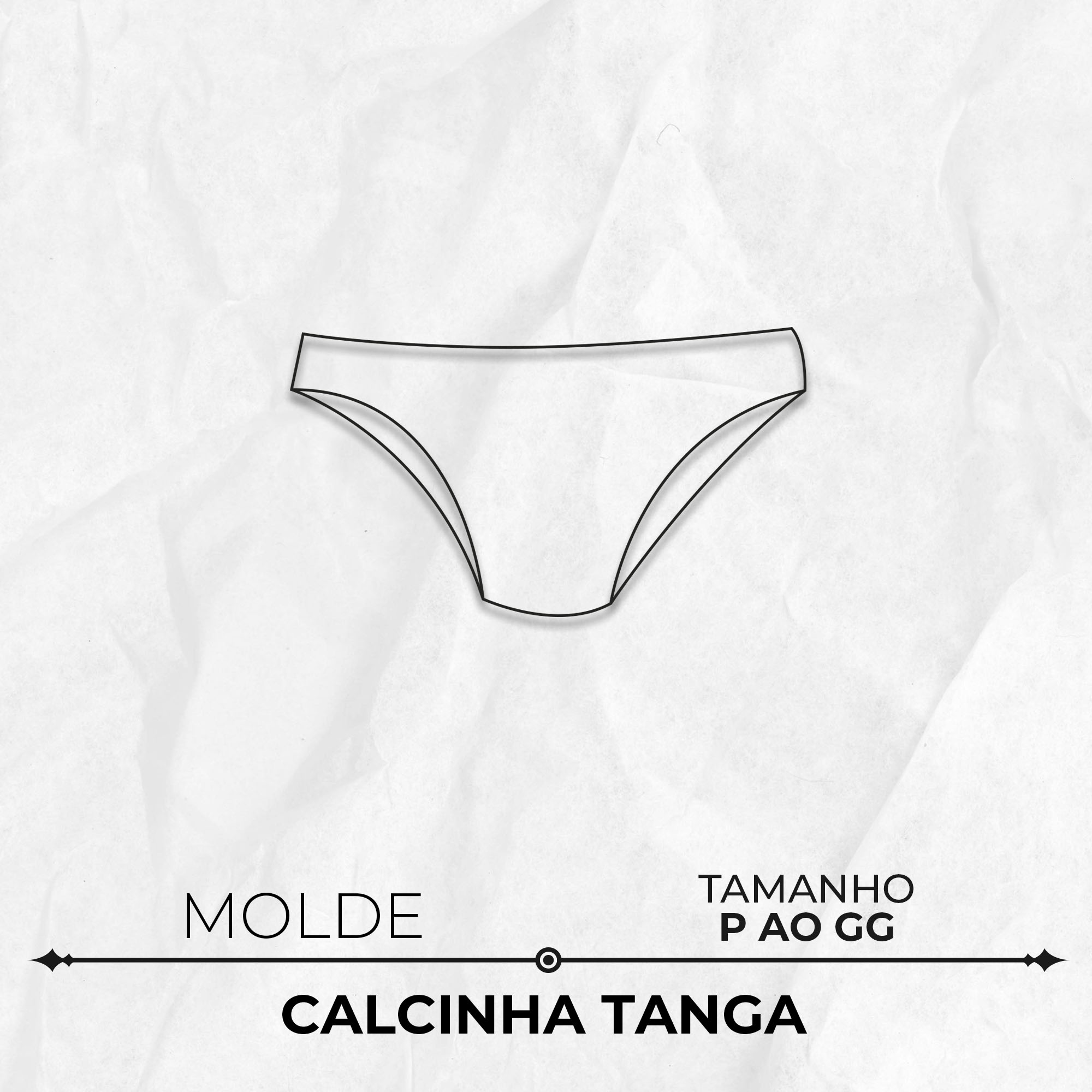 Molde lingerie calcinha tanga by Marlene Mukai