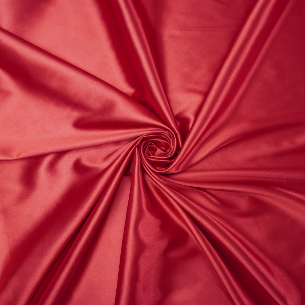 Tecido cetim com elastano vermelho