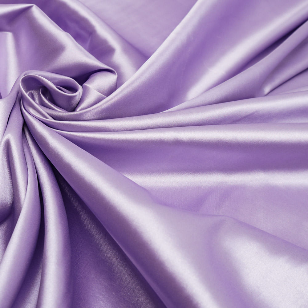 Tecido cetim com elastano lilás lavanda