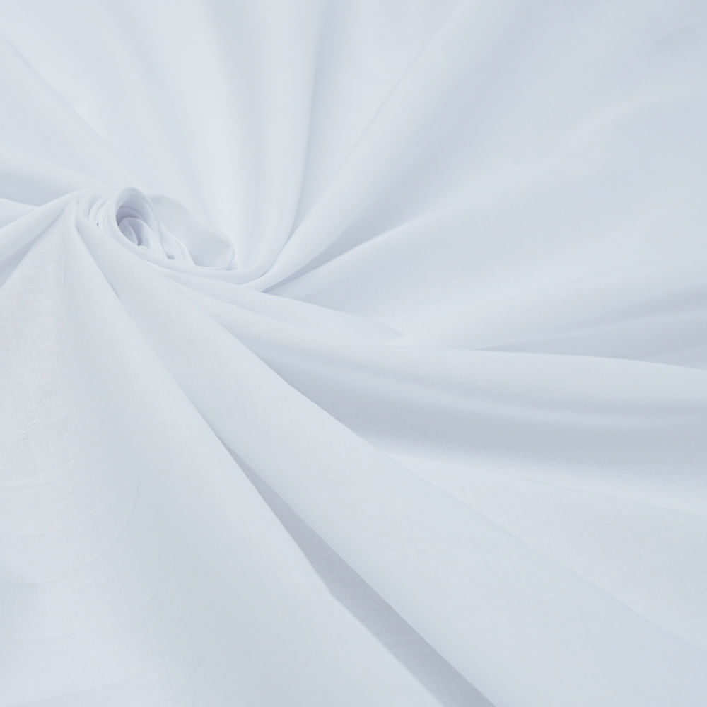 Tecido cambraia de algodão puro branco