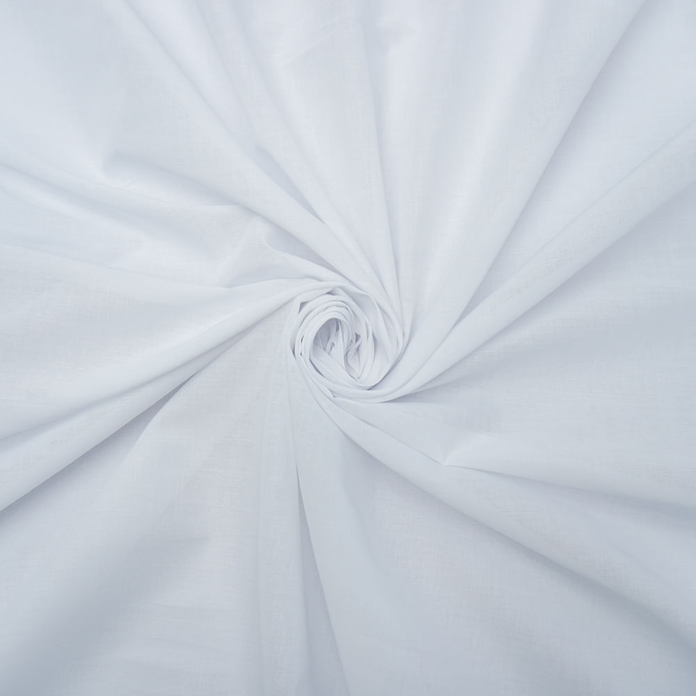 Tecido cambraia de algodão puro branco