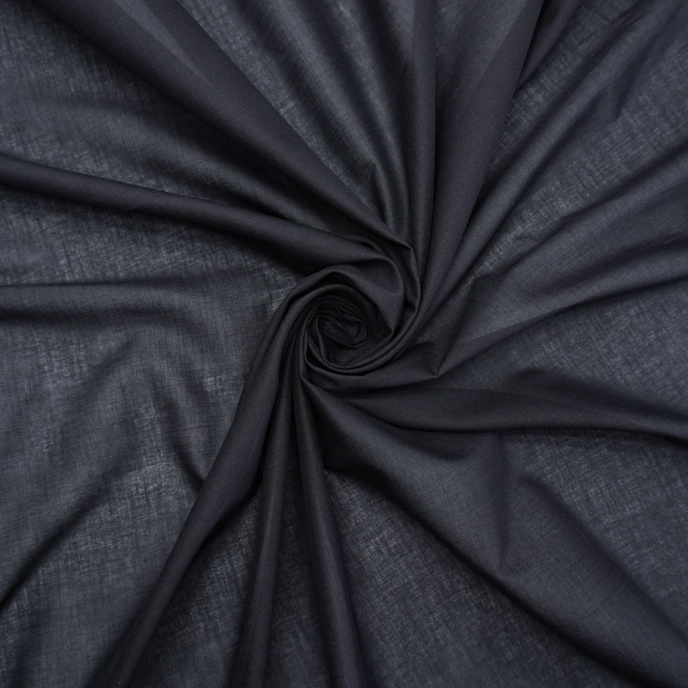 Tecido cambraia de algodão puro preto