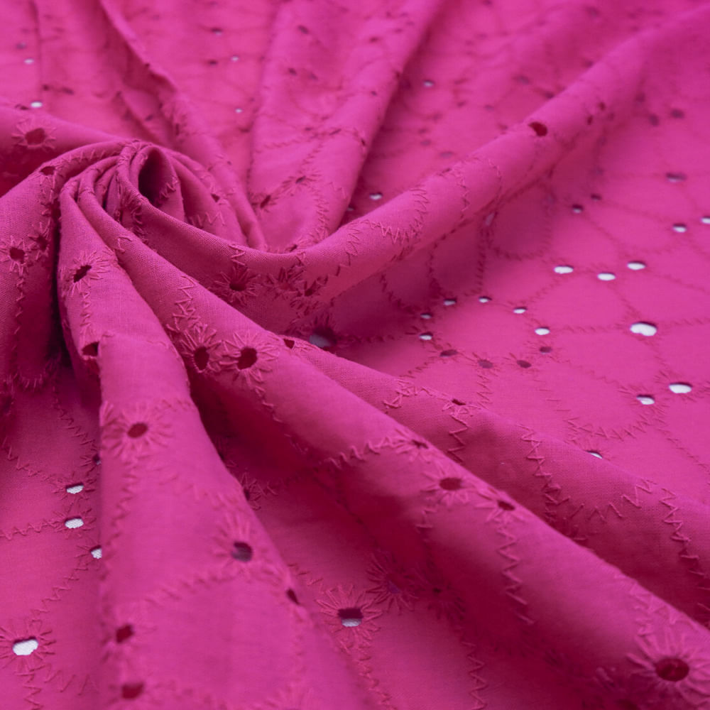 Tecido laise puro algodão pink