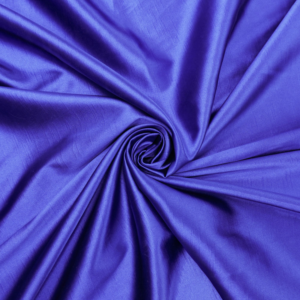 Tecido shantung com elastano azul royal
