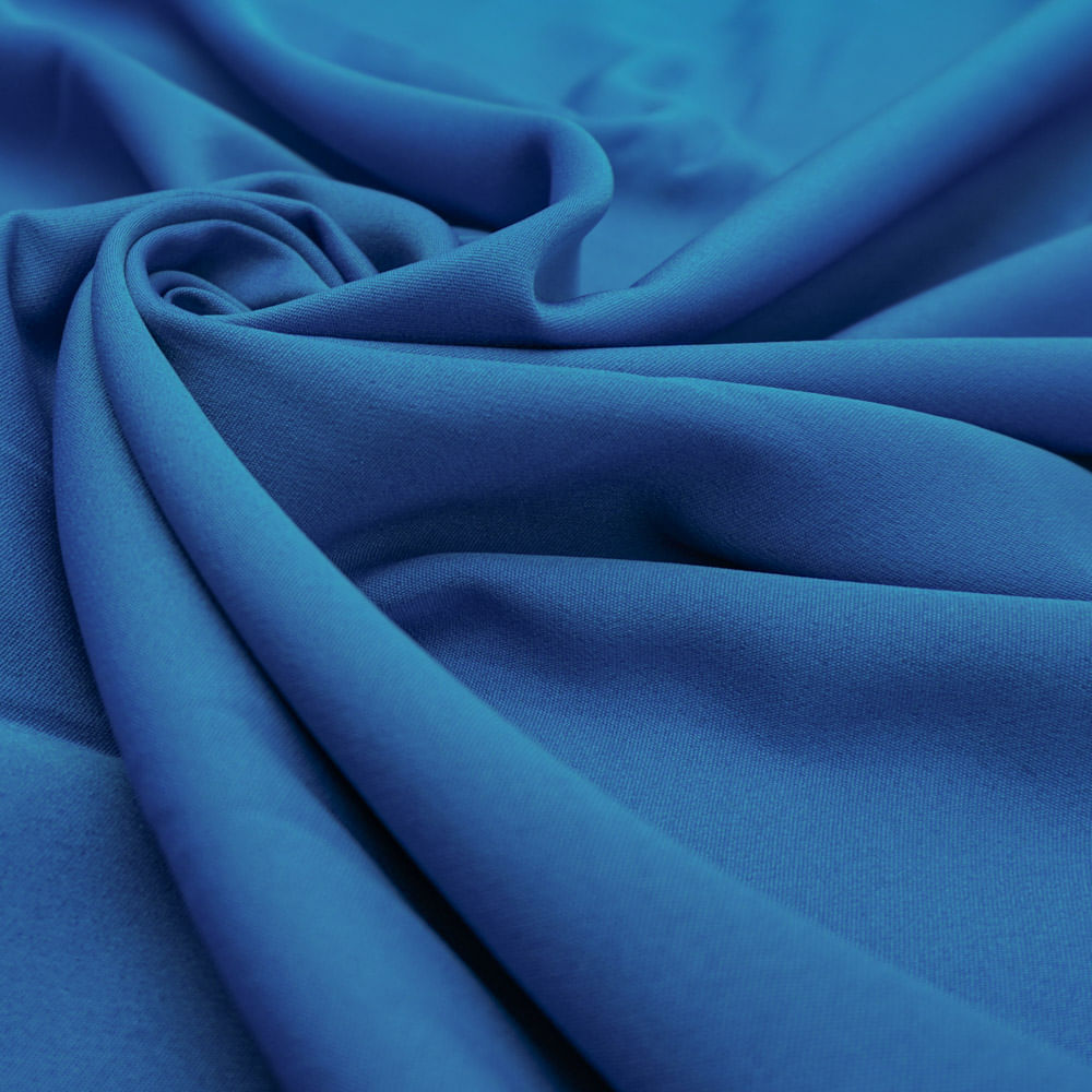 Tecido Crepe Spandex Alfaiataria Azul Royal - Carlito Tecidos