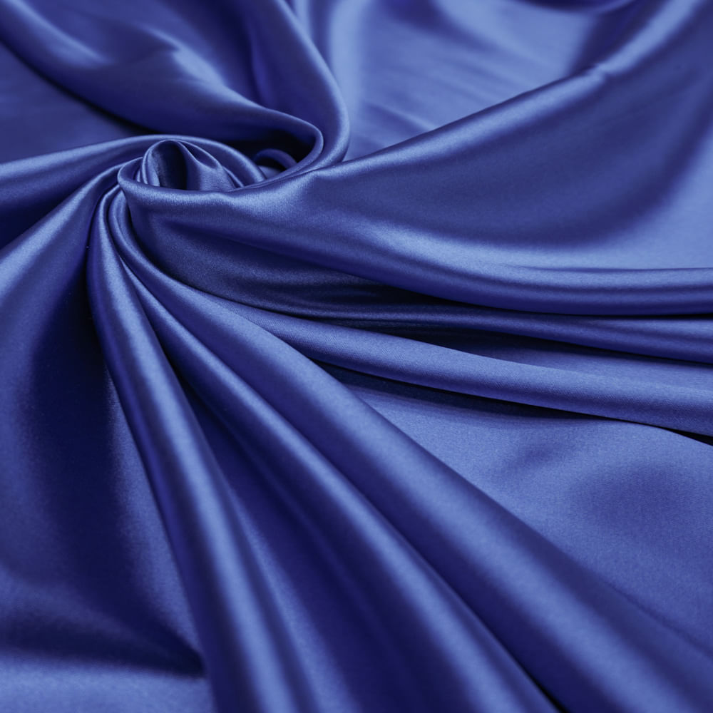 Tecido cetim com elastano azul royal