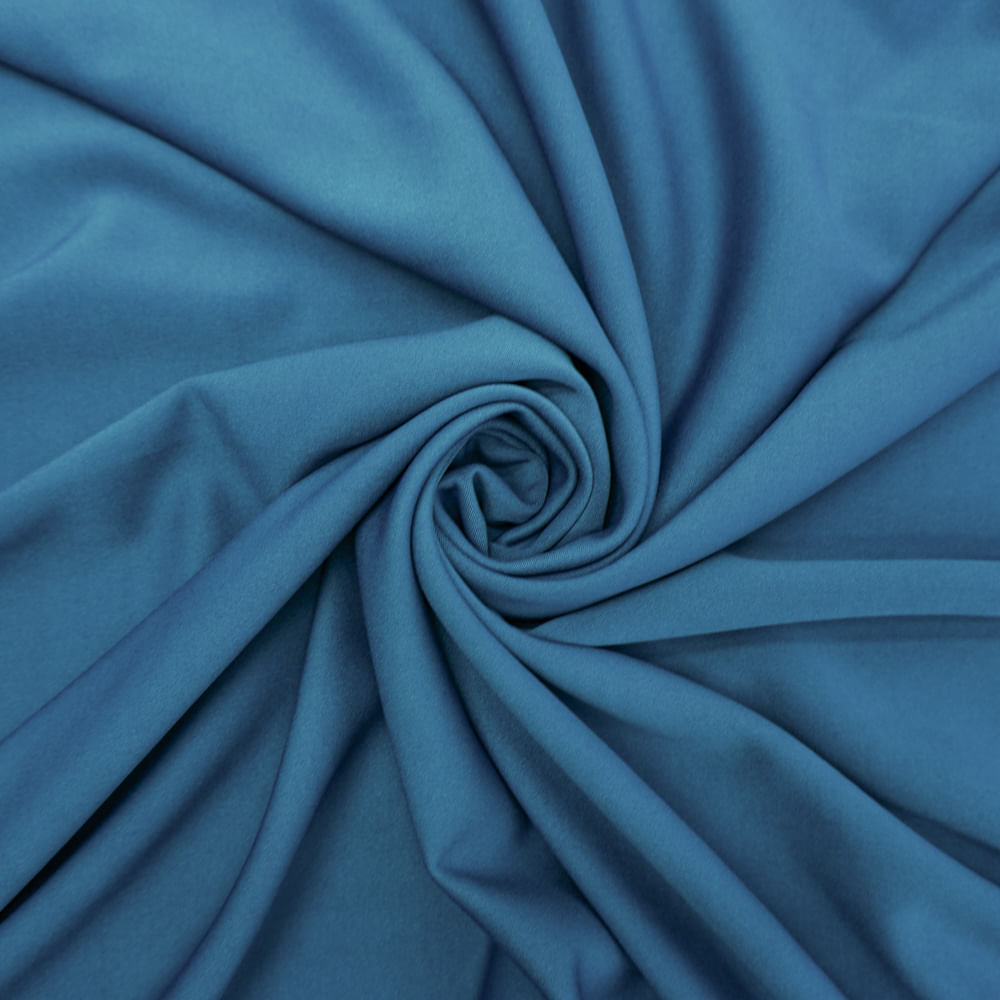 Tecido malha montaria (neoprene) azul pavão