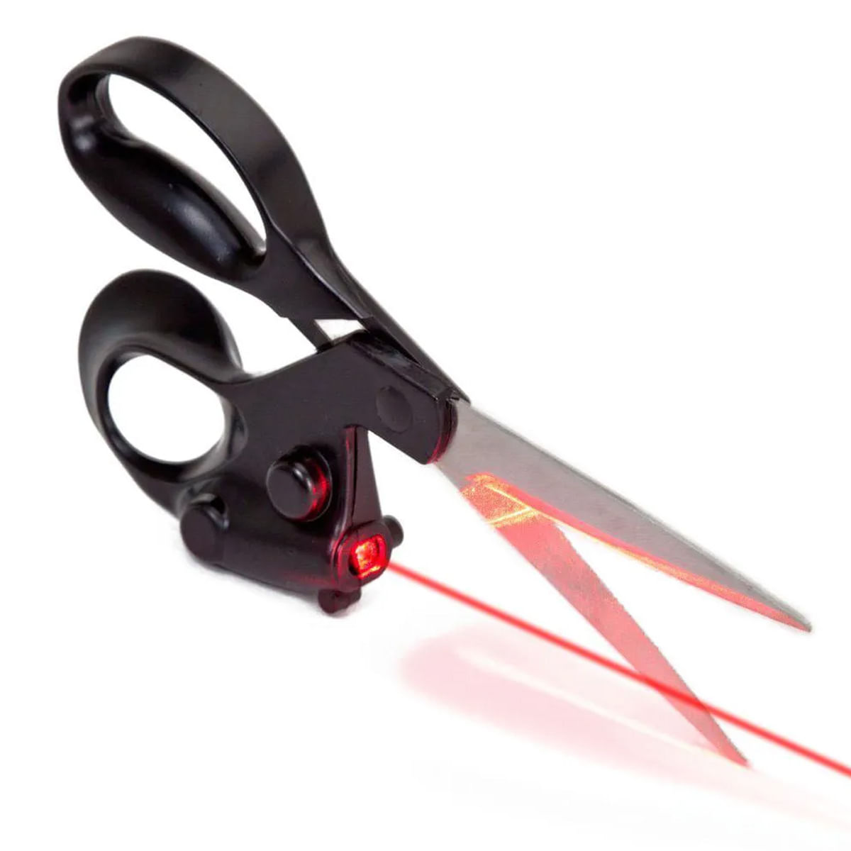 Tesoura Mira Laser Para Cortes Mais Precisos Corta Tecido Papel