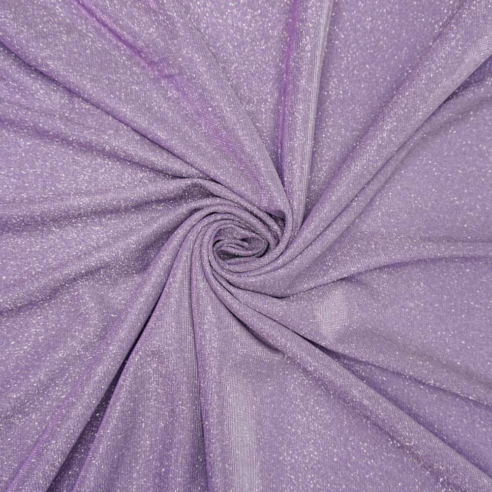 Tecido malha acetinado lurex lilás furta cor lilás