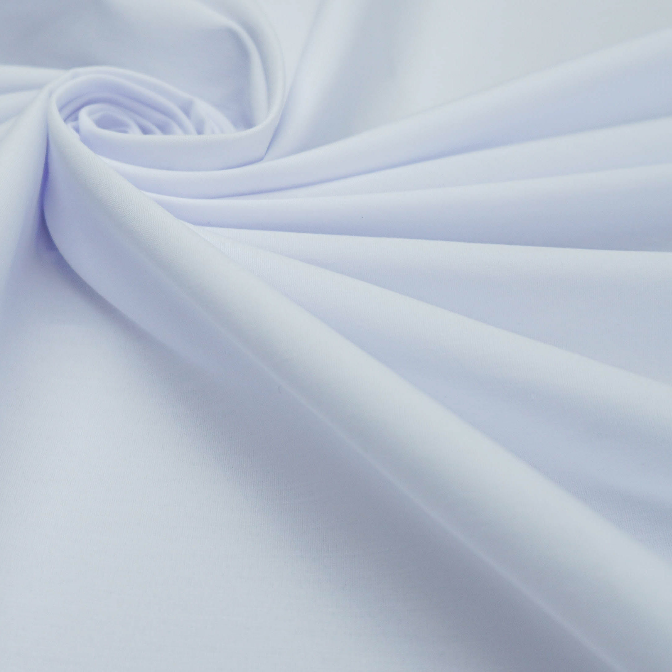 Tecido tricoline com elastano branco