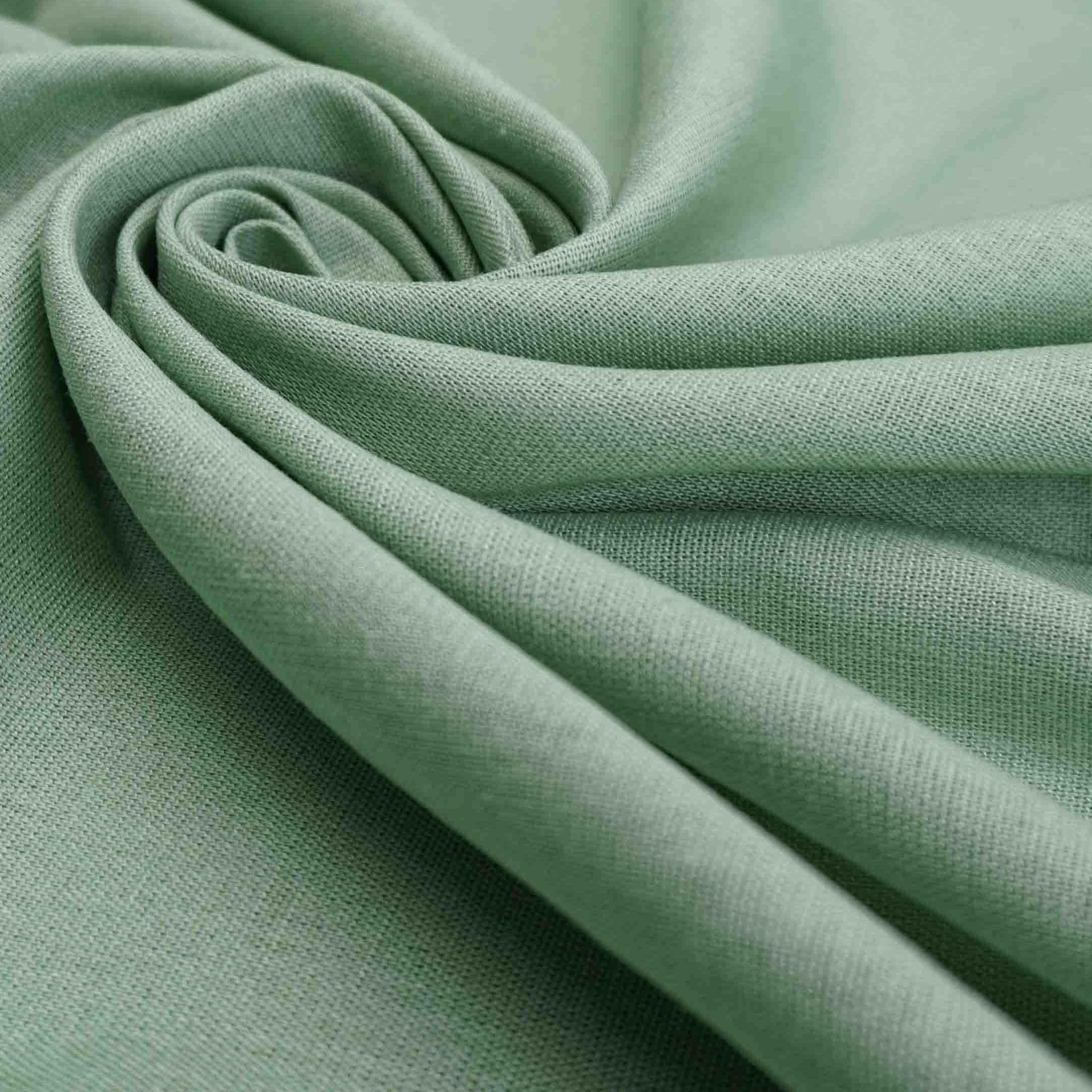 Tecido linho misto com elastano verde menta