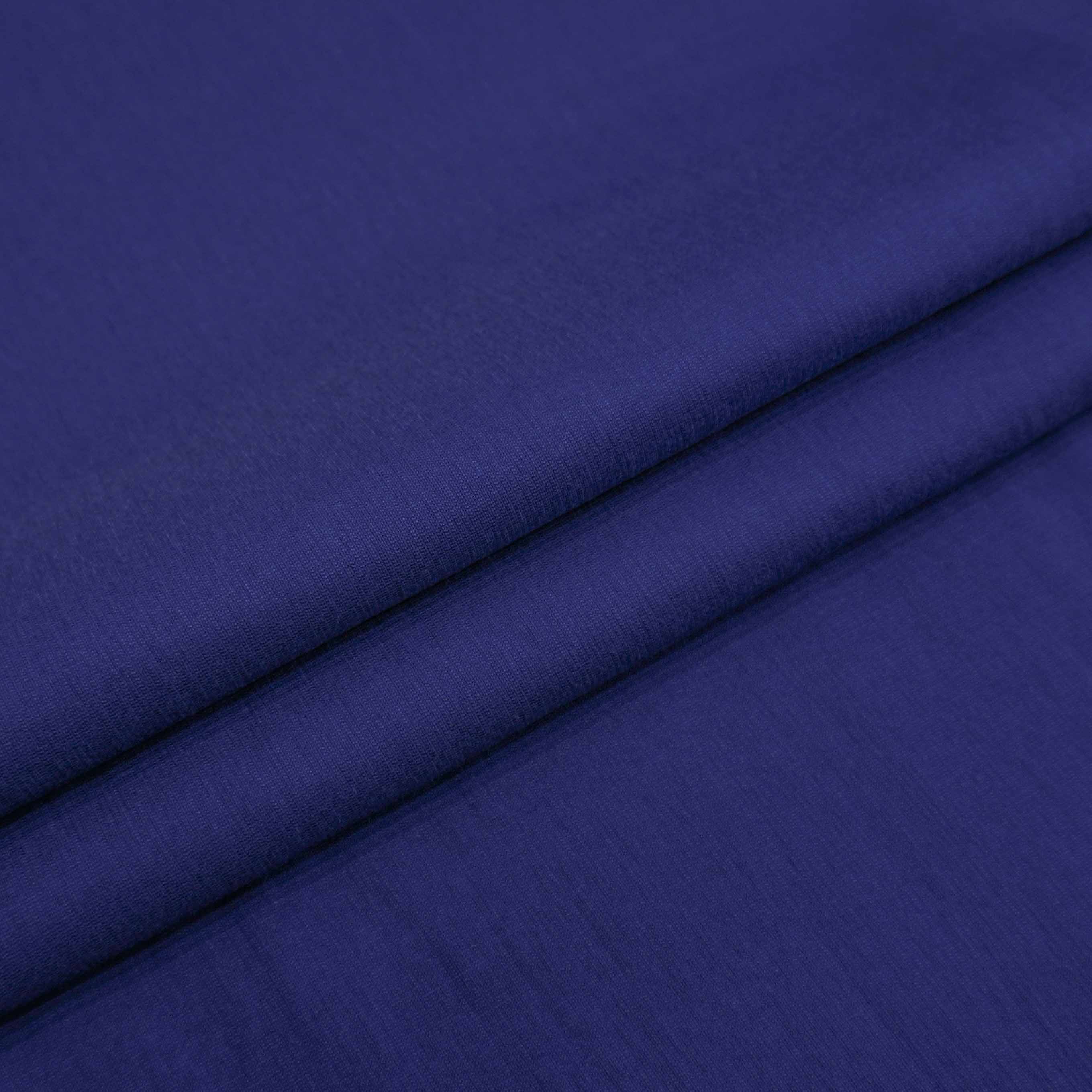 Tecido alfaiataria viscose twill trama de linho azul royal