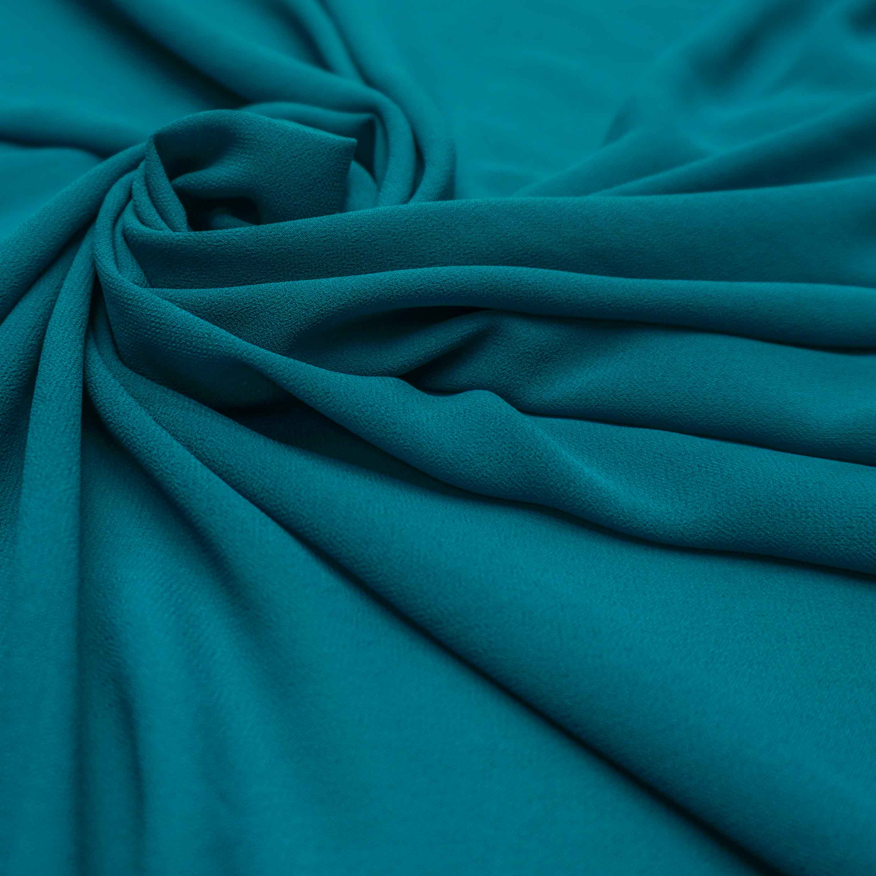 Tecido musseline toque de seda azul turquesa