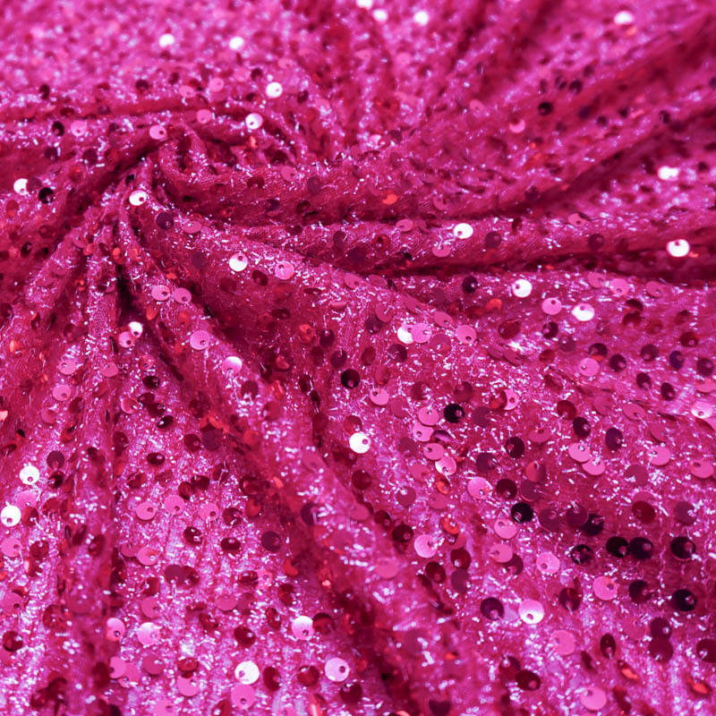 Tecido paetê com fio lurex pink