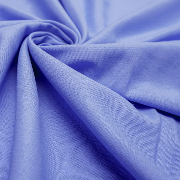 Tecido linho misto com elasatano azul serenity