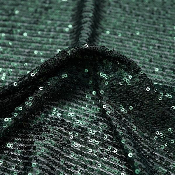 Tecido tule bordado paetê verde floresta und 90cm x 150cm