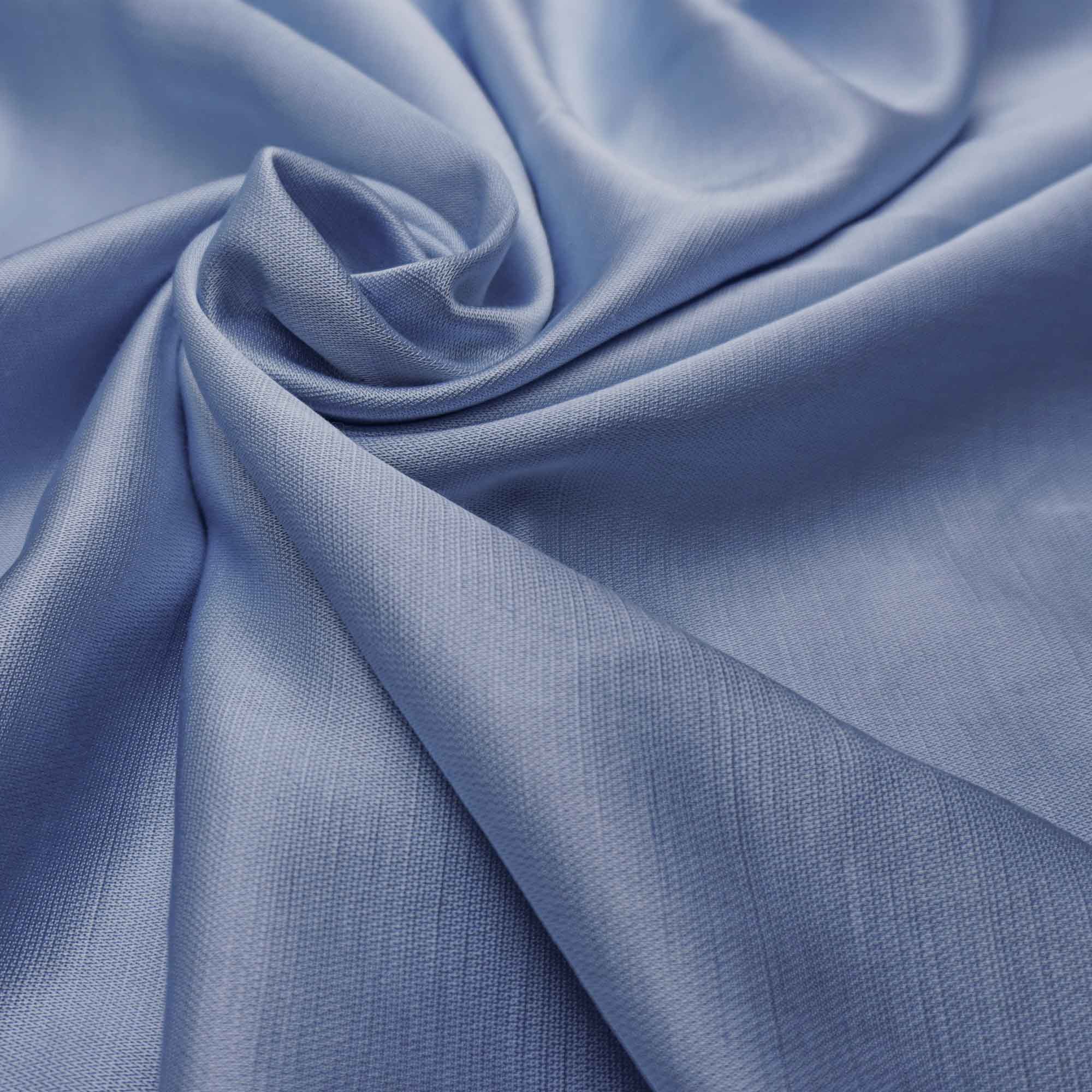 Tecido linho misto changeant azul serenity (tecido italiano legítimo)