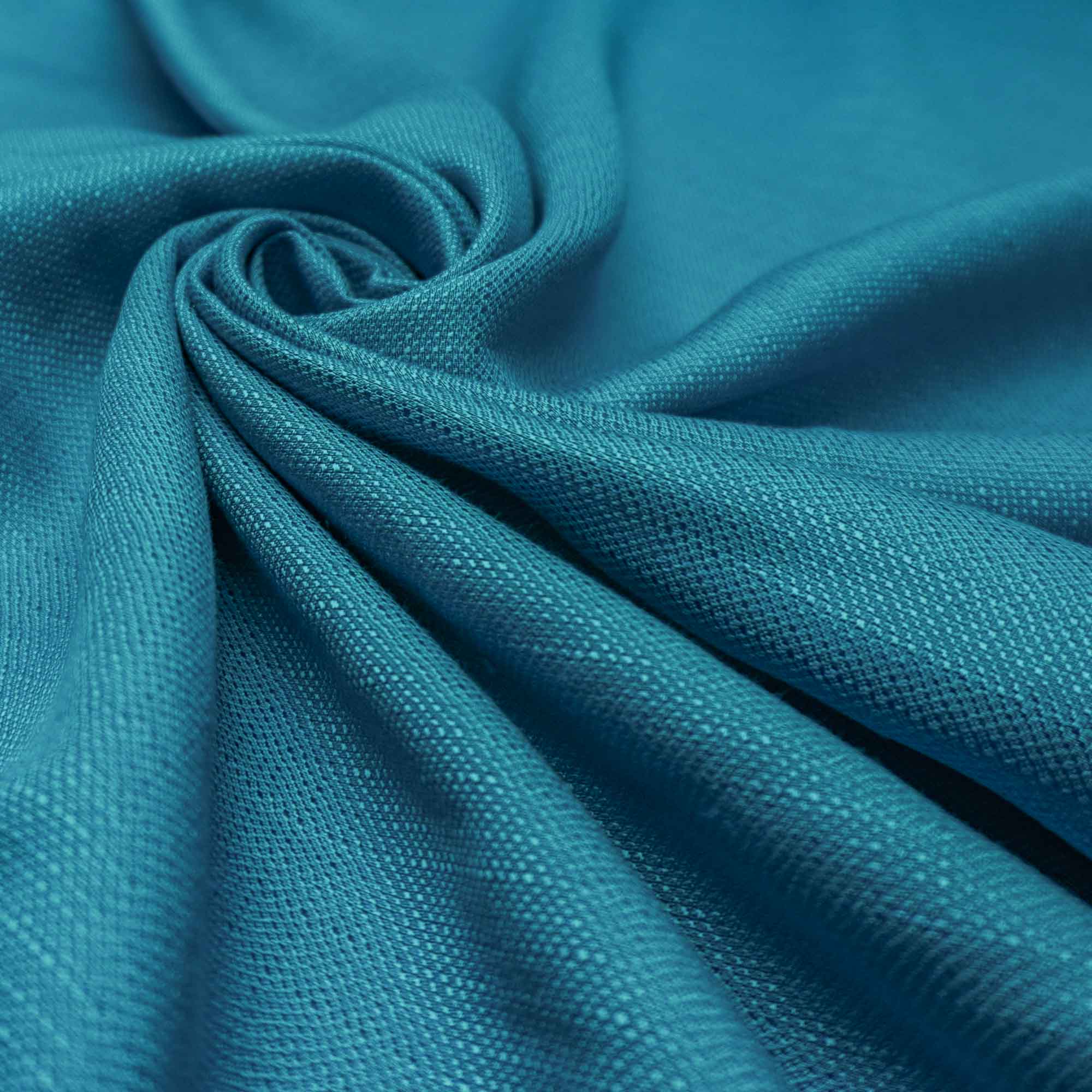 Tecido linho misto azul turquesa (tecido italiano legítimo)
