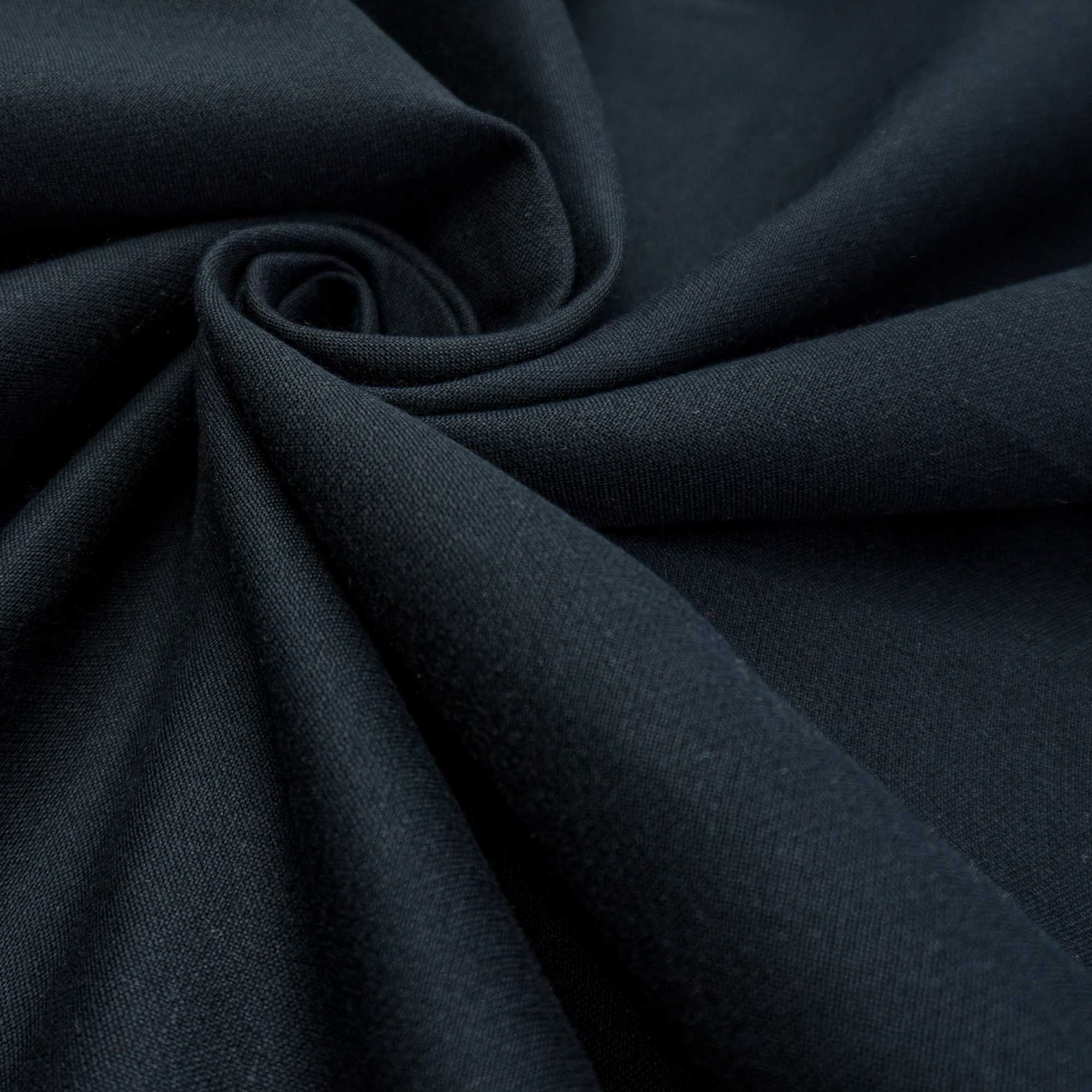 Tecido alfaiataria italiana com textura de linho preto (tecido italiano legítimo)