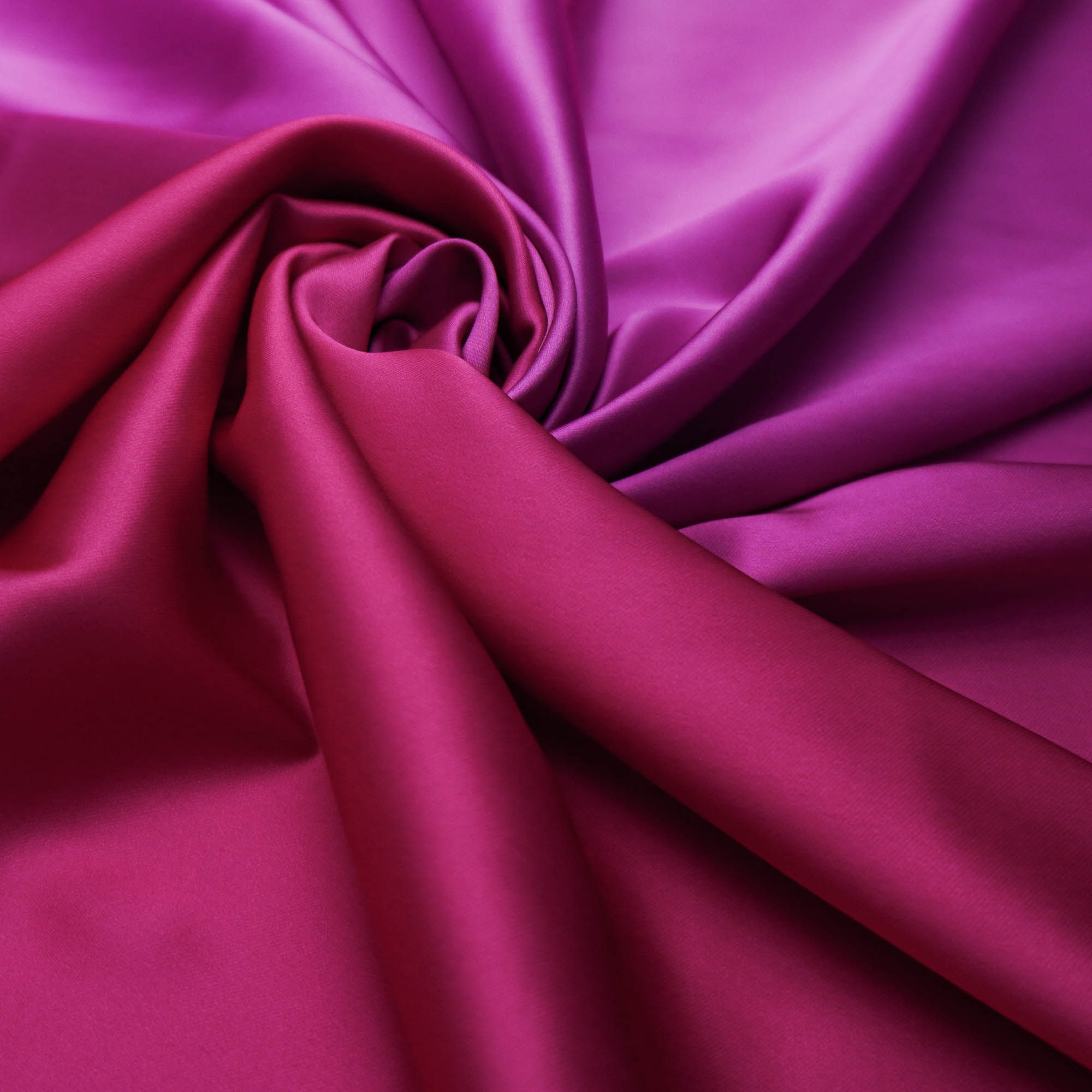Tecido crepe acetinado com elastano degradê pink/fúcsia/rosa (tecido italiano legítimo)