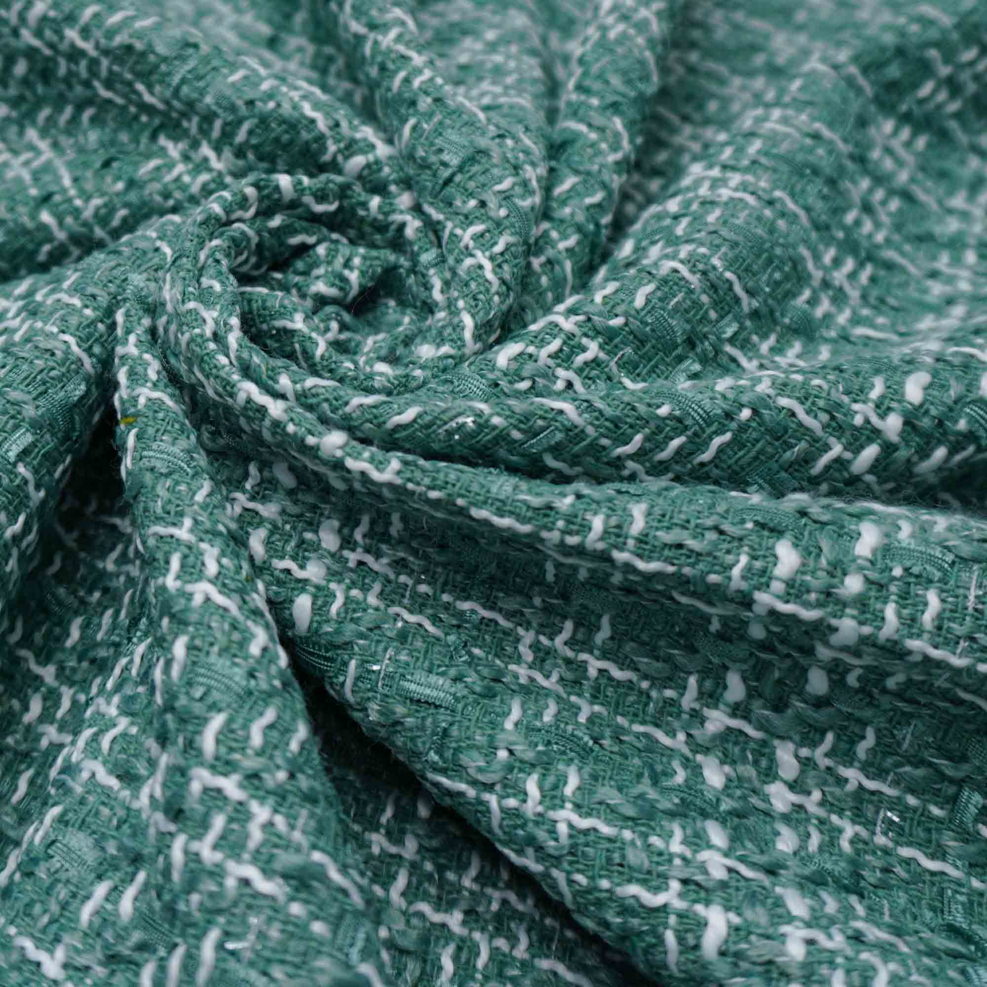 Tecido tweed verde menta (outono/inverno)