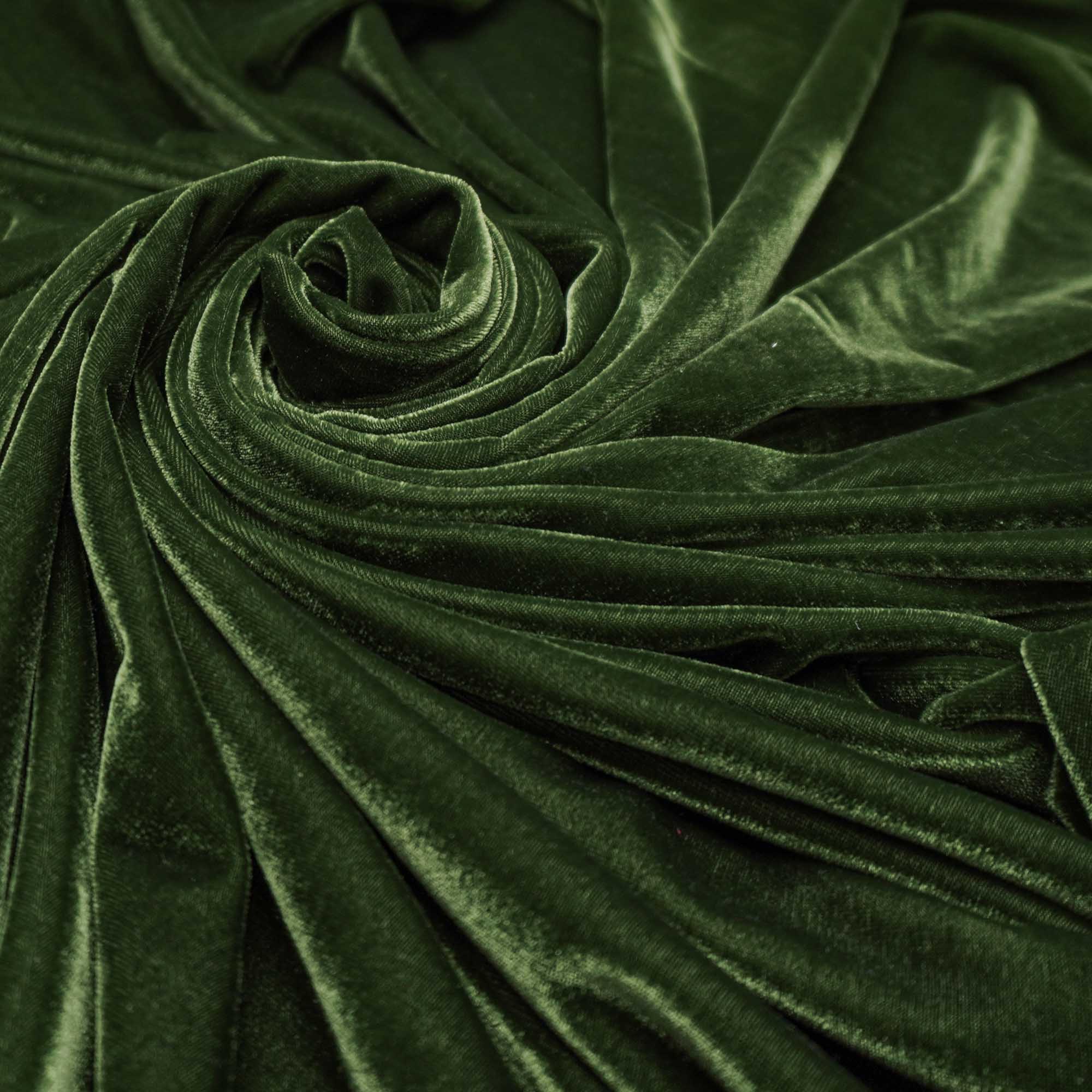 Tecido veludo alemão verde musgo (outono/inverno)