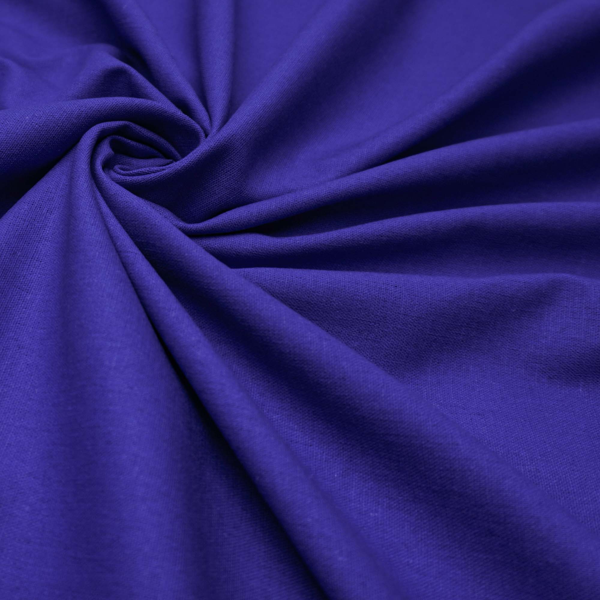 Tecido linho misto com elastano azul royal