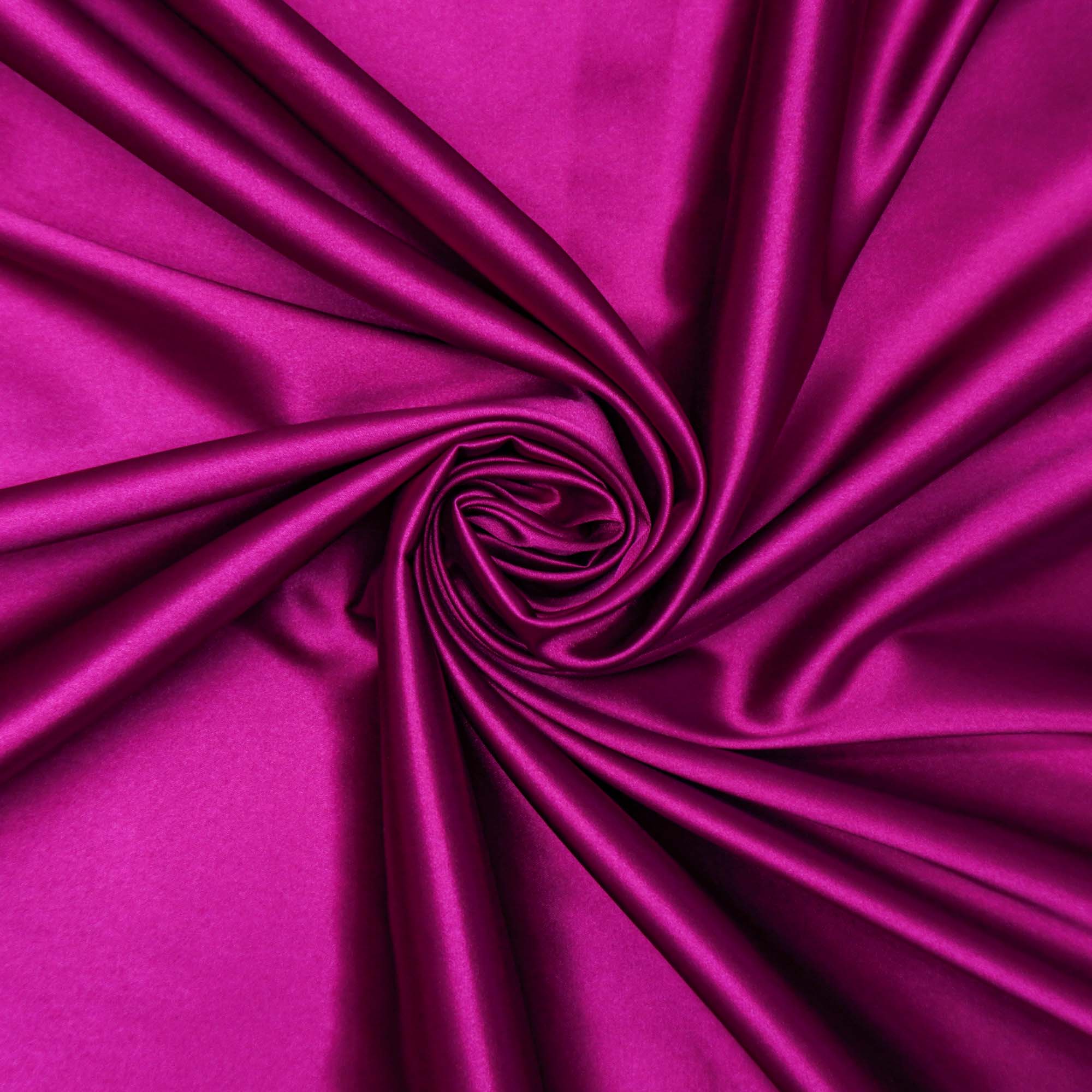 Tecido cetim toque de seda com elastano fúcsia